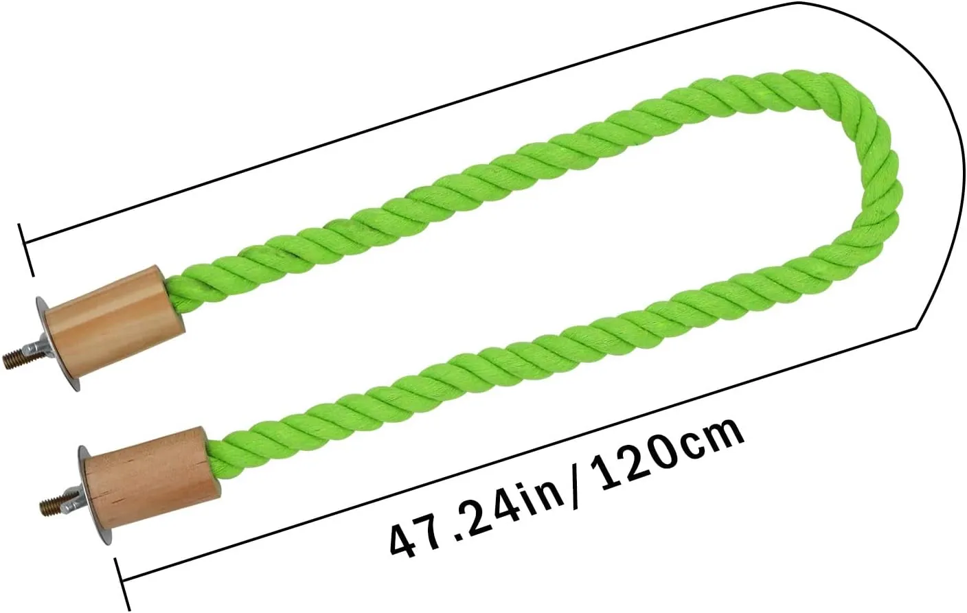 2 Pack Bird Hemp Rope Perch Swing, Bird Cage Stand Pole Accessories, Paw Grinding Standing Climbing Perch for Parrot, Parakeet, Budgies, Lovebirds (47.2 inches/120 cm)