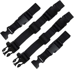 2 pack Nylon Universal Backpack Chest Strap-3/4 Inch Webbing Chest Belt-AdjustableBackpack Sternum Strap (Black)