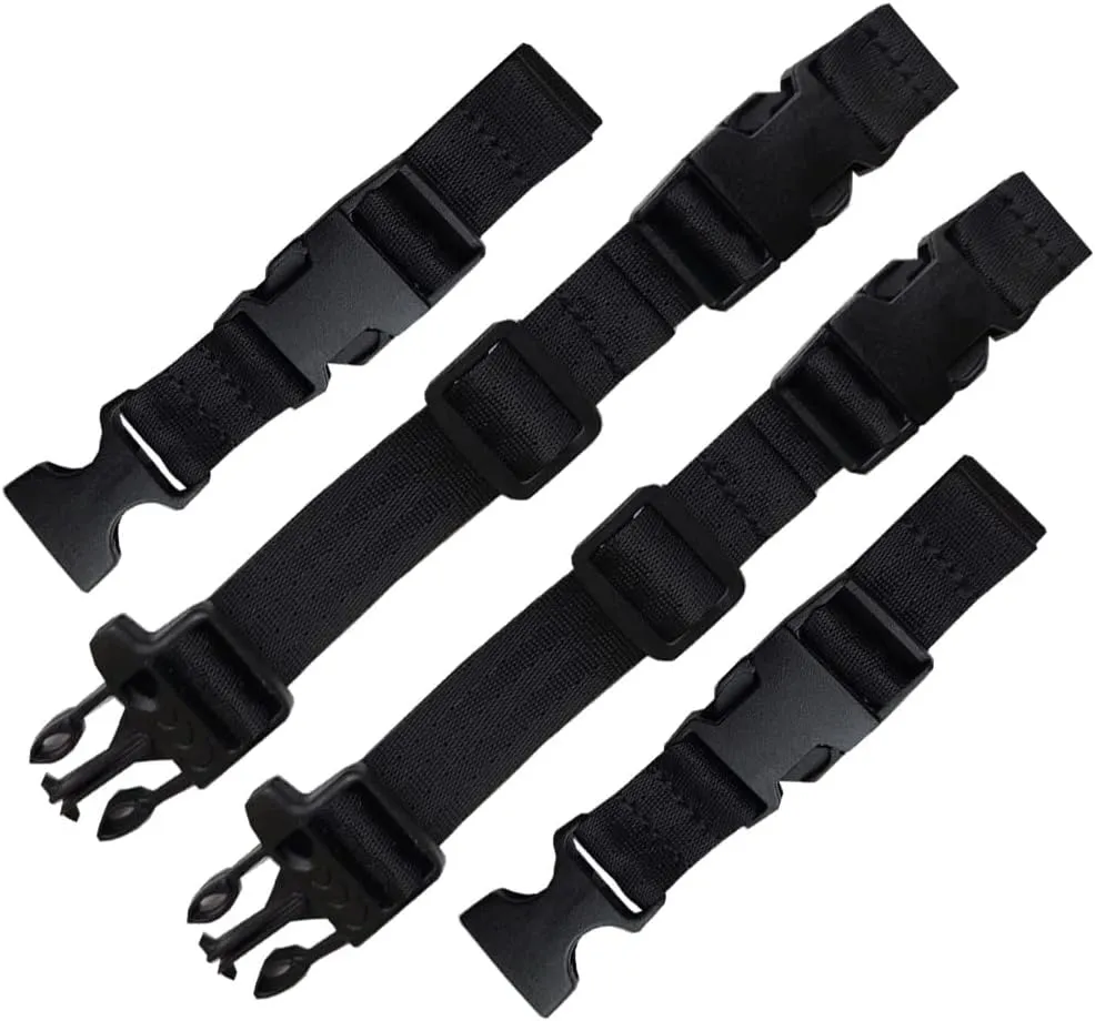 2 pack Nylon Universal Backpack Chest Strap-3/4 Inch Webbing Chest Belt-AdjustableBackpack Sternum Strap (Black)