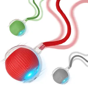 2025 New 3Pack Cat Ball Kitten Toys for Indoor Interactive Kitty Ball Toy Speedy Tail 360 Automatic Rolling(Red Grey Green)