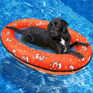 55'' x 35'' Dog Pool Float, Dog Floats for Pool, Pool Rafts for Dogs, Inflatable Pool Floats for Small Medium and Large Dogs, Pool Floats for Dogs for Lake River Pool Scratch Resistant