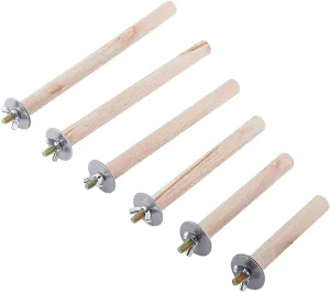 6 Pcs Bird Perches for Parrots Non-Toxic Wood Parrot Stand Cage Accessories Parakeet Perch Parrot Platform Grinding Claw Sticks for Bird Roost