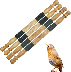 Allazone 4 PCS Bird Perch Stand, Bird Parrot Perch Stand, Parrot Perch Cage Accessories for Parrot Cockatiels Budgies Parakeets