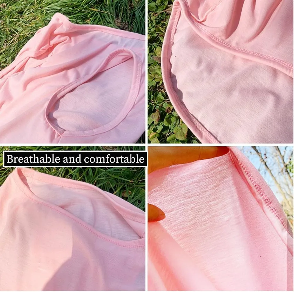 ANIAC Pink Large Dog Shirt for Girl Boy Solid Cotton Dog Tee Shirt Summer Basic Tank Top Breathable Sleeveless Doggy Vest Cooling Pet Clothes for Big Dog 55-66 LB (Pink1, 6XL)