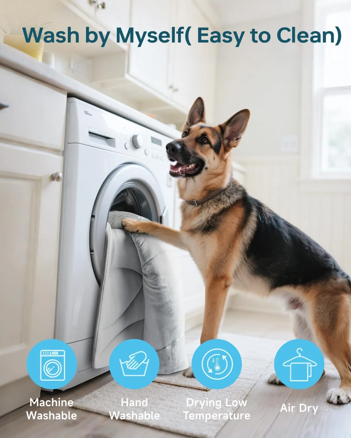 BABTGREAT Dog Cooling Mat, 36" x 23" Reversible Self-Cooling Mat for Medium Dogs, Arc-Chill Cool Pad for Dogs and Cats Washable Summer (Grey, Large(48" x 28"))