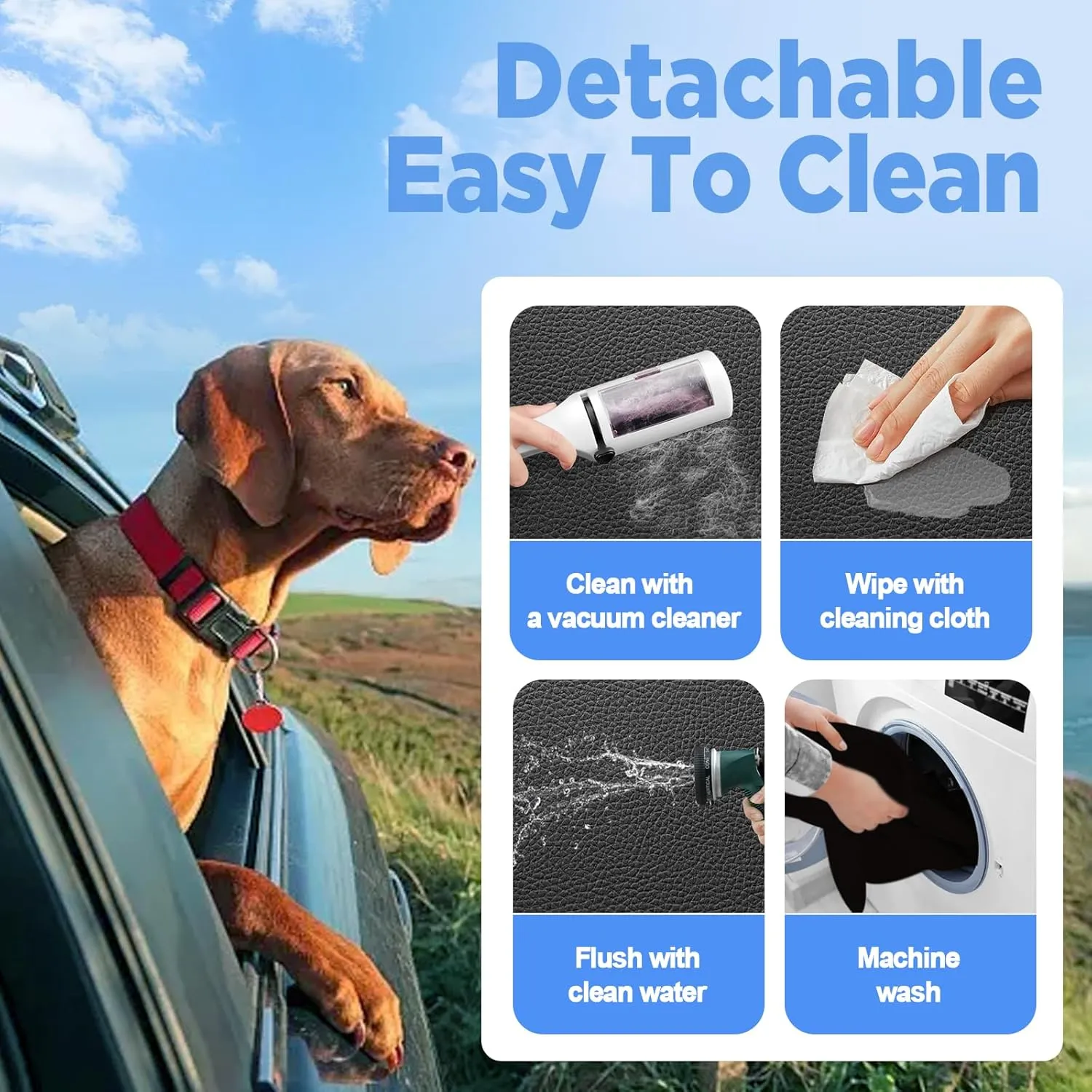 Back Seat Extender for Dogs, Waterproof Dog Car Seat Cover for Back Seat with Hard Bottom, 2025 Upgraded Material, Anti Scratch, Safer, Easy to Use and Clean, Black
