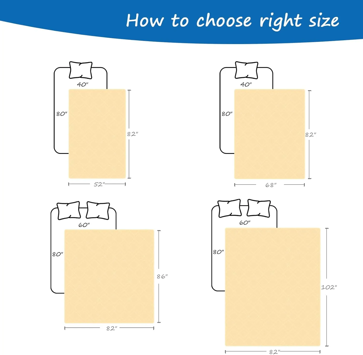 Bed Cover for Dogs Washable, Waterproof Dog Couch Cover Pet Blanket Sofa Pet Bed Mat, Waterproof Dog Blanket (52 x 82 Inch)