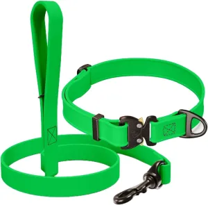 Biothane Bundle: 6 Ft Dog Leash and 1" Dog Collar with Cobra Buckle and QR Dog Tag ID