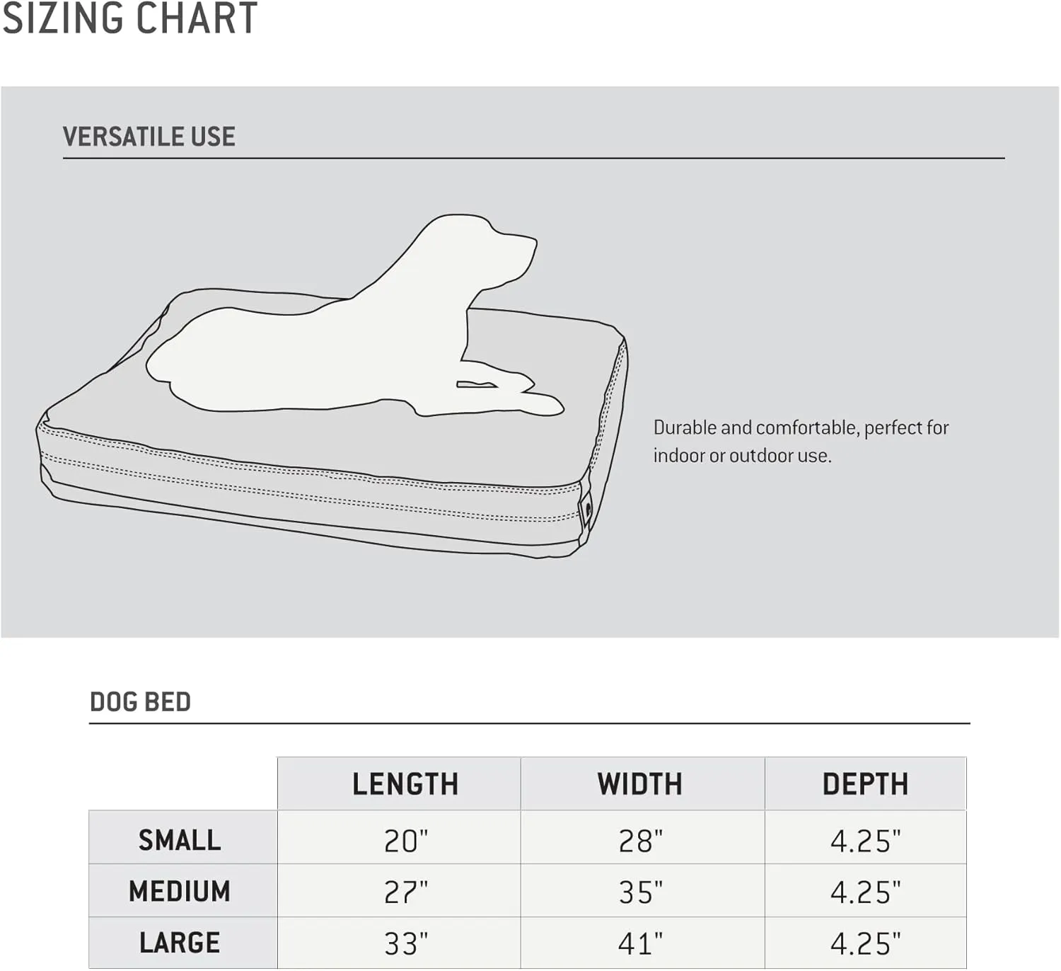 Carhartt Durable Canvas Pet Bed, Water Resistant Firm Duck Dog Bed, Carhartt Brown, Large
