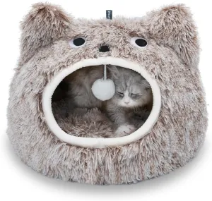 CATISM Cat Bed, Cat Beds for Indoor Cats - Cats Bed Cave Kitten Bed Removable Washable Cover