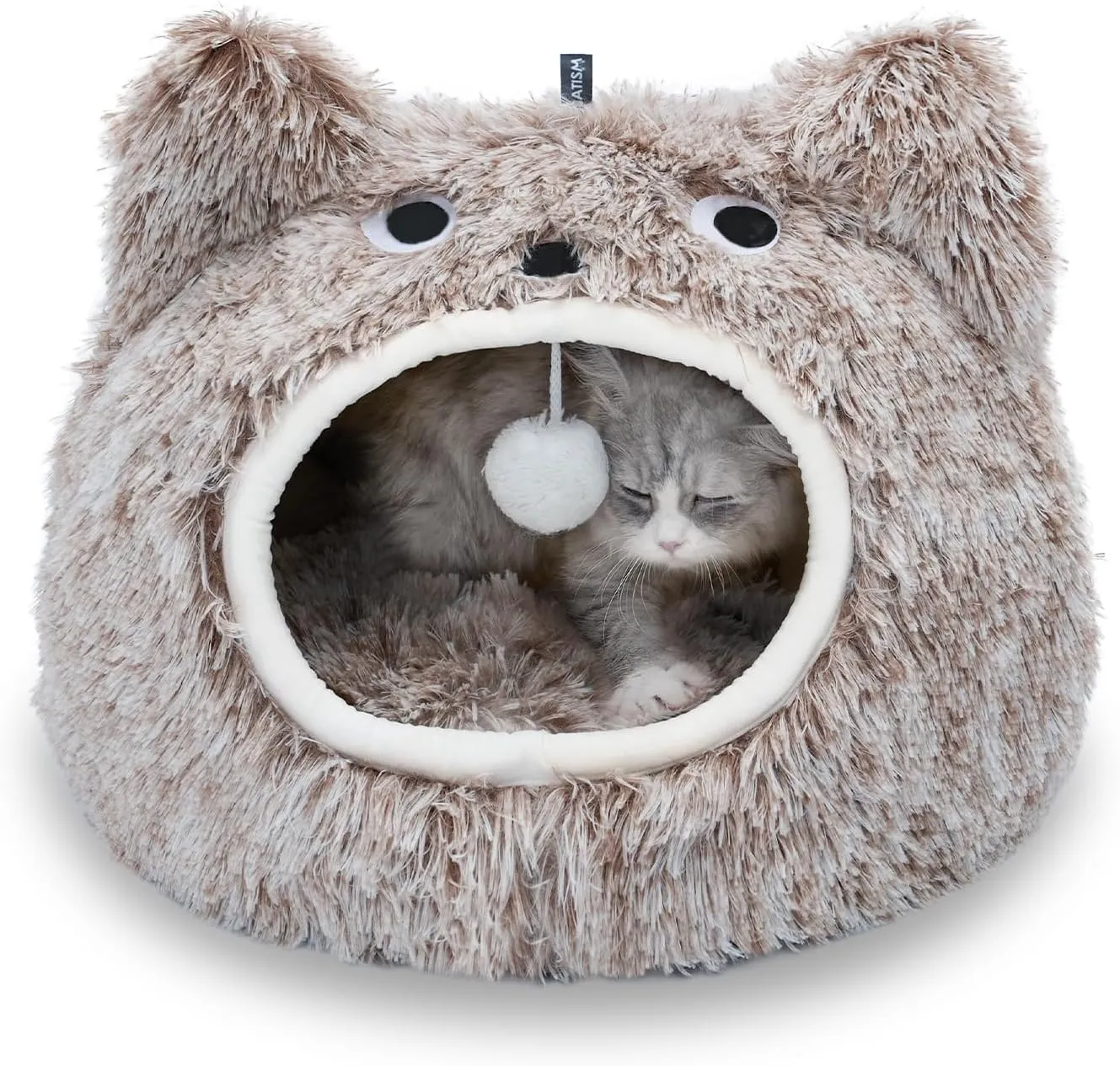 CATISM Cat Bed, Cat Beds for Indoor Cats - Cats Bed Cave Kitten Bed Removable Washable Cover