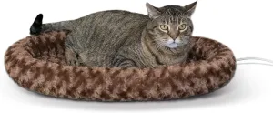 Comfortable Thickened Orthopedic Foam Heated Pet Bed, Waterproof Pet Heater, Artificial Pet Bed, Suitable for Indoor Pet Cats Suitable for Indoor Pets(22.0" L x 16.0" W x 3.0" Th)