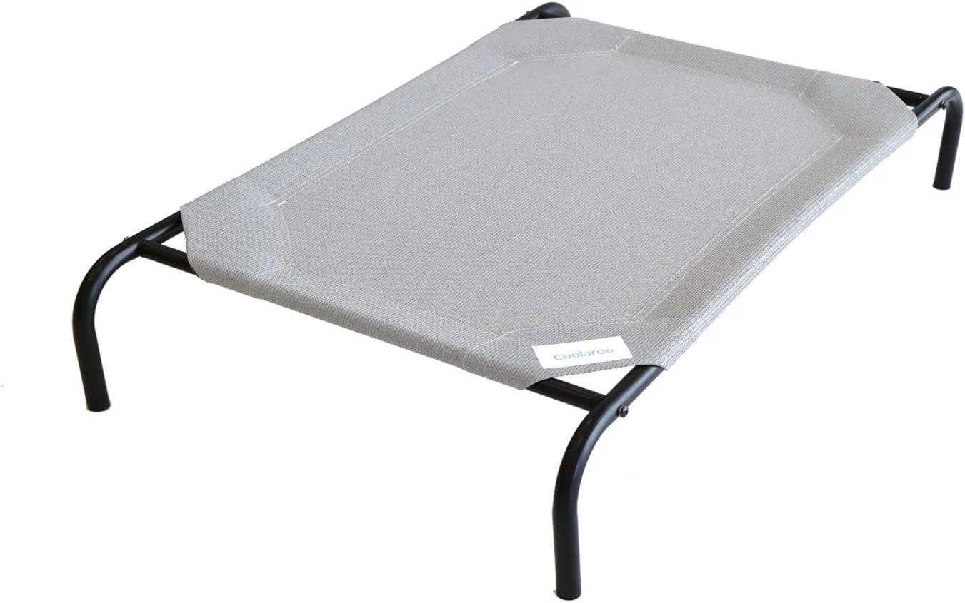 COOLAROO The Original Cooling Elevated Dog Bed, Indoor and Outdoor, Large, Grey