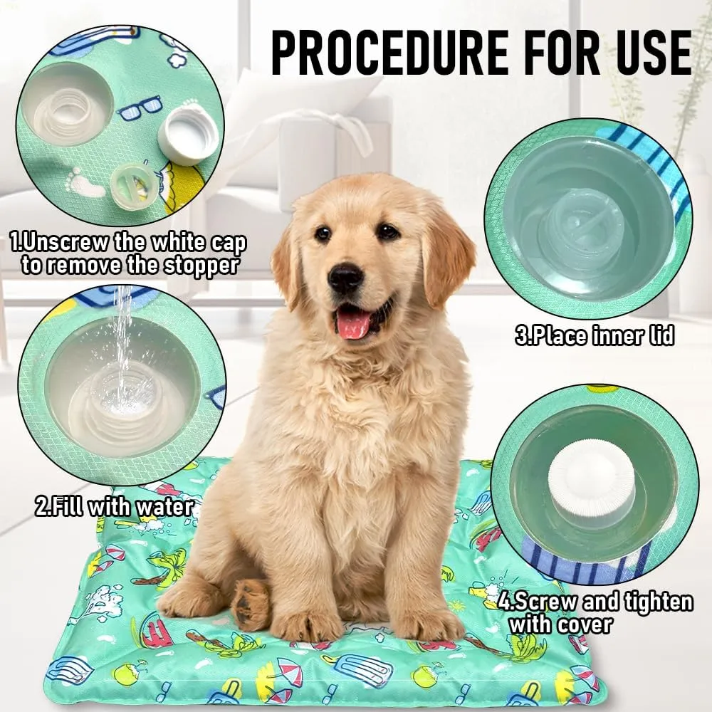 Cooling Bed for Dogs - Cats Cooling Mat Washable Pets Cooling Pad Non-Slip Keep Your Pet Cool in & Outdoor(15.7519.69in)