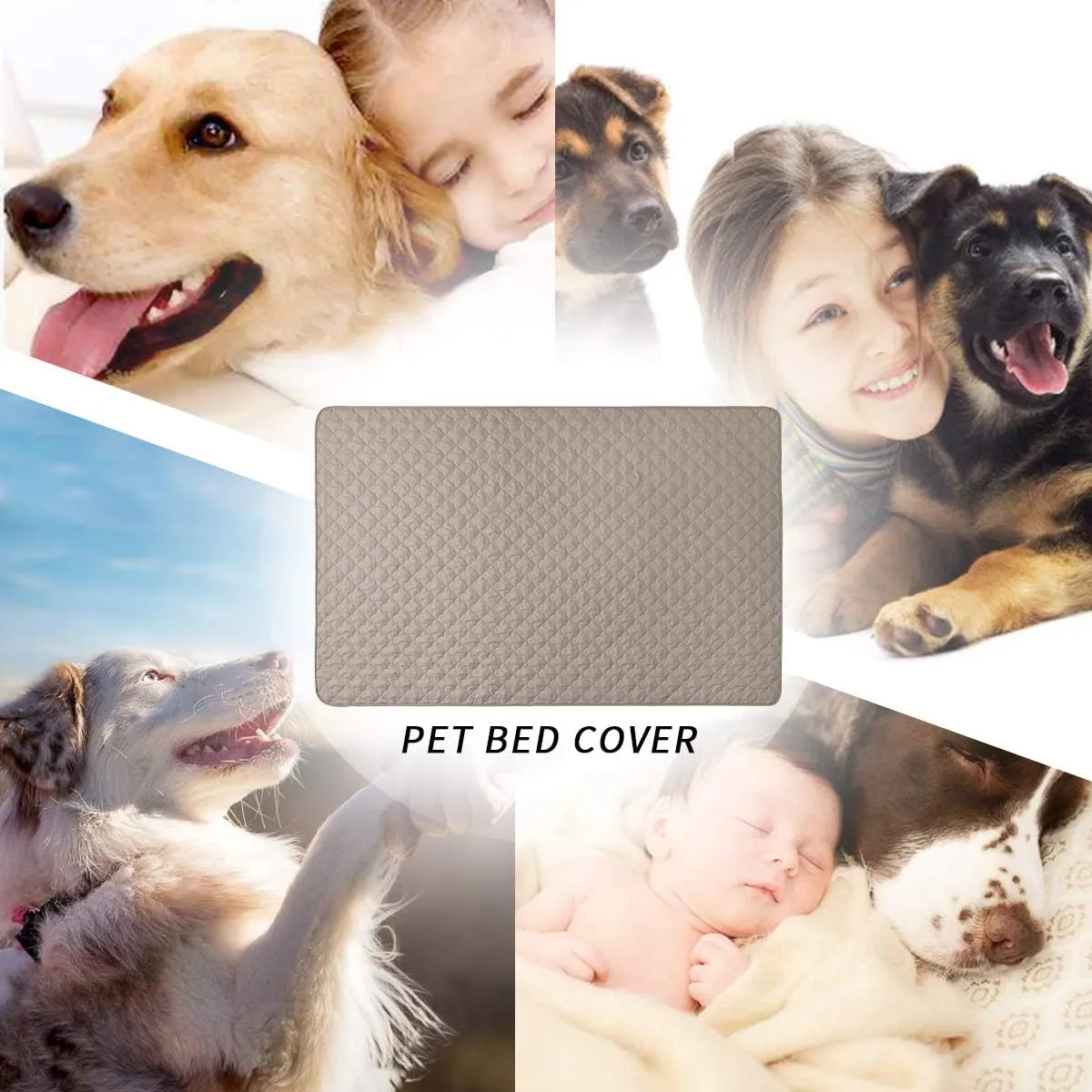 Dog Blankets for Couch Protection Waterproof Dog Bed Covers Pet Blanket Furniture Protector (Beige Sand, 68"x82")