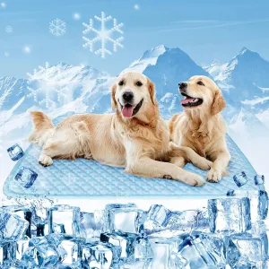 Dog Cooling Mat Thicken Cooling Mat for Dogs Pet Self Cooling Pad Non-Slip Dog Cooling Bed for Indoor & Outdoor Car Seats