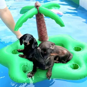 Dog Pool Float Inflatable Pool Floats Raft for Small Dog Swimming Float for Summer, Scratch Resistant and Durable, Easy Set Up for Pool, Lake, River Premium Comfort Pet Water Float