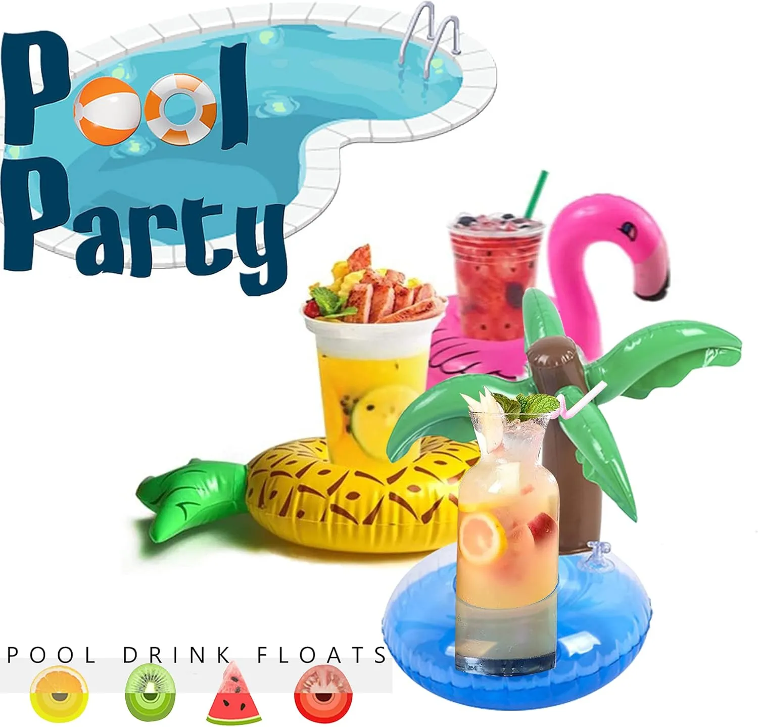 Dog Pool Floats Set, Dog Float Raft with Collapsible Dog Bowl, Non-Toxic Floating Dog Water Toys for Small Dog, Puppy and Doggies, Yellow Duck