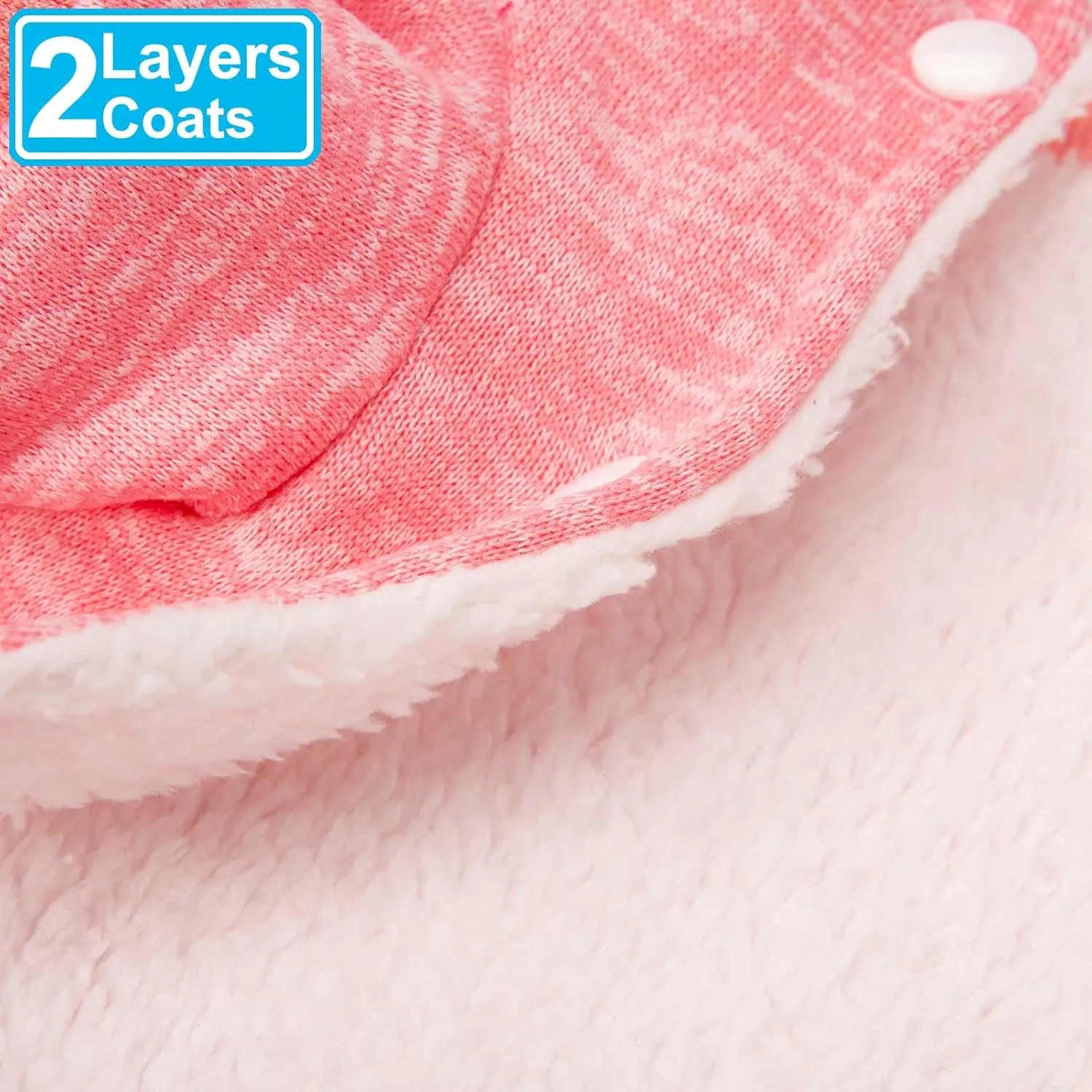 Dog Sweater, Dog Sweaters for Small Dogs, 2, 3 Pack Warm Soft Pet Clothes for Puppy, Medium Large Cat, Dogs Girl or Boy, Dog Shirt for Winter Christmas (Coat Pink Purple, XX-Small)