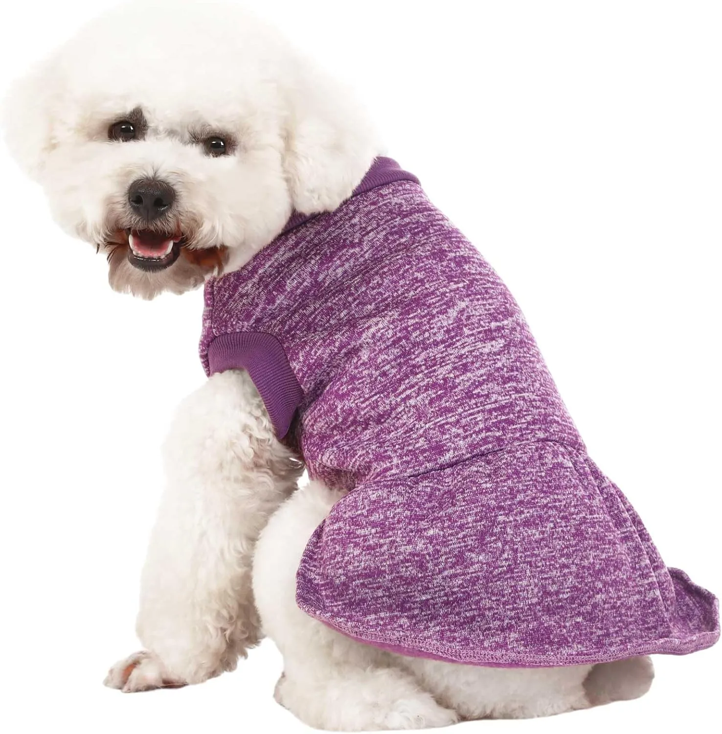 Dog Sweater, Dog Sweaters for Small Dogs, 2, 3 Pack Warm Soft Pet Clothes for Puppy, Medium Large Cat, Dogs Girl or Boy, Dog Shirt for Winter Christmas (Dress Pink Purple HotPink, X-Small)