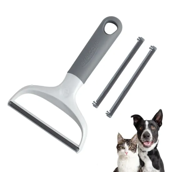 Evercare Duo Pet Hair and Lint Remover, Dual-Sided Comb for Removing Pet Hair and Lint from Clothing and Furniture - Sturdy Metal Comb Side, Gentle Delicate Comb Side, Versatile Uses, Reusable