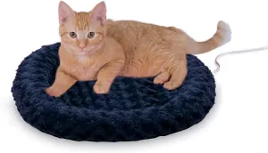 Exquisite Thickened Orthopedic Foam Heated Pet Bed Waterproof Pet Heater, Artificial Pet Bed, Suitable for Indoor Pet Cats Suitable for Indoor Pets(18.0" L x 18.0" W x 3.0" Th)