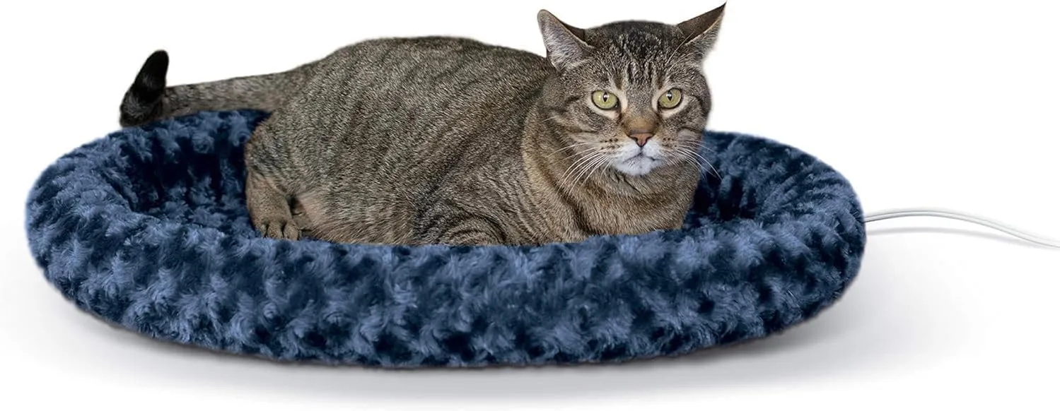 Exquisite Thickened Orthopedic Foam Heated Pet Bed Waterproof Pet Heater, Artificial Pet Bed, Suitable for Indoor Pet Cats Suitable for Indoor Pets(22.0" L x 16.0" W x 3.0" Th)