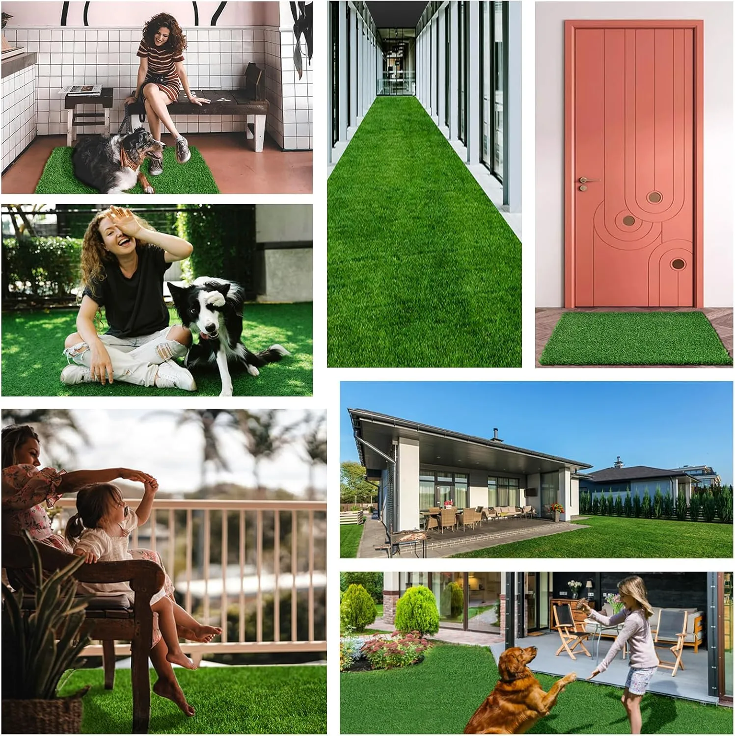 Fake Grass Artificial Turf Grass Outdoor for Dogs, DIY Natura Artificial Grass Rug Decor for Lawn Balcony Patio (71 x 47 INCH)