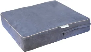 Go Pet Club Solid Memory Foam Orthopedic Pet Bed with Waterproof Cover, 25 by 20 by 4-Inch, Charcoal