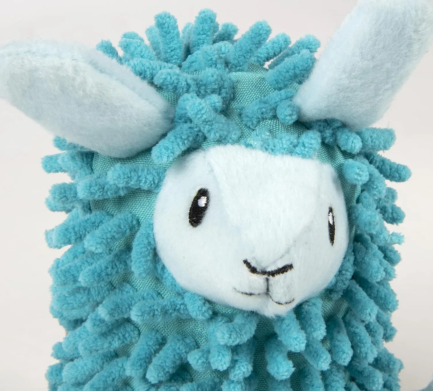 goDog Llamas Noodle Squeaky Plush Dog Toy, Chew Guard Technology - Blue, Small
