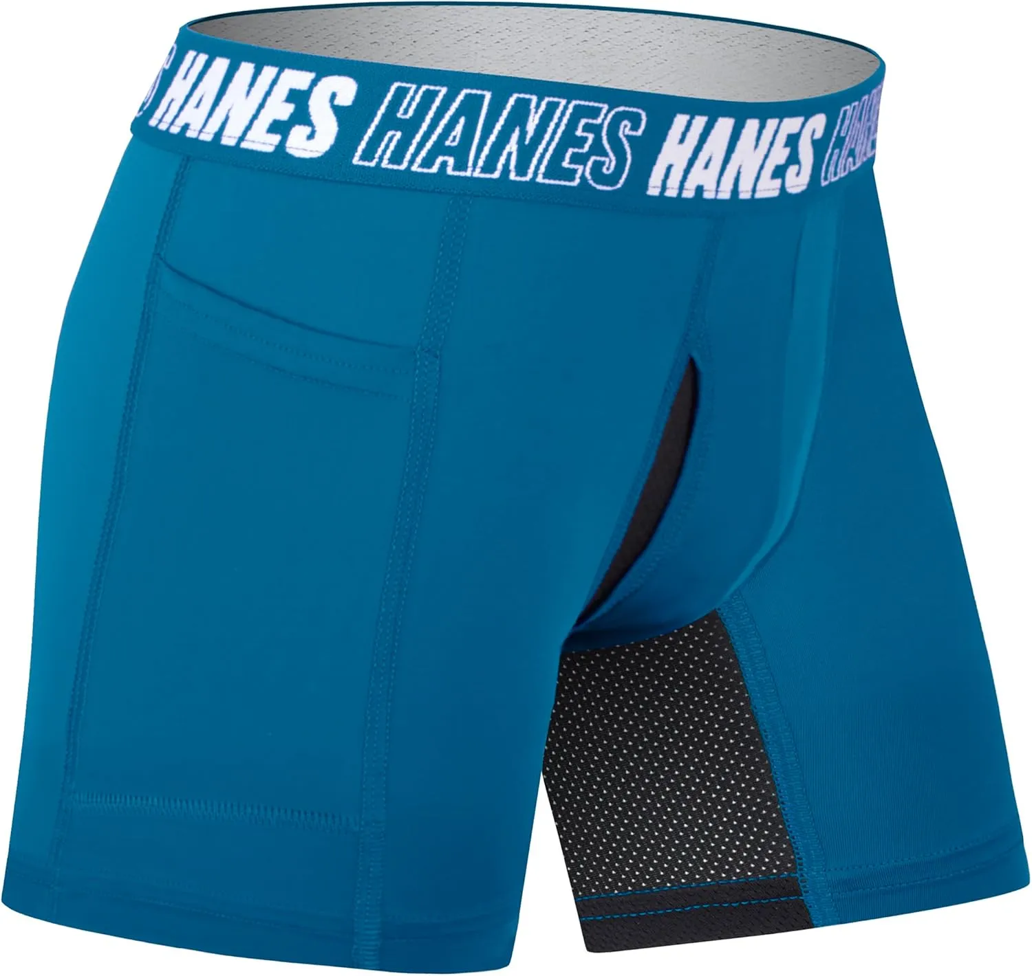 Hanes Boys' Moves Underwear Anti Chafe Boxer Briefs, 6-Pack
