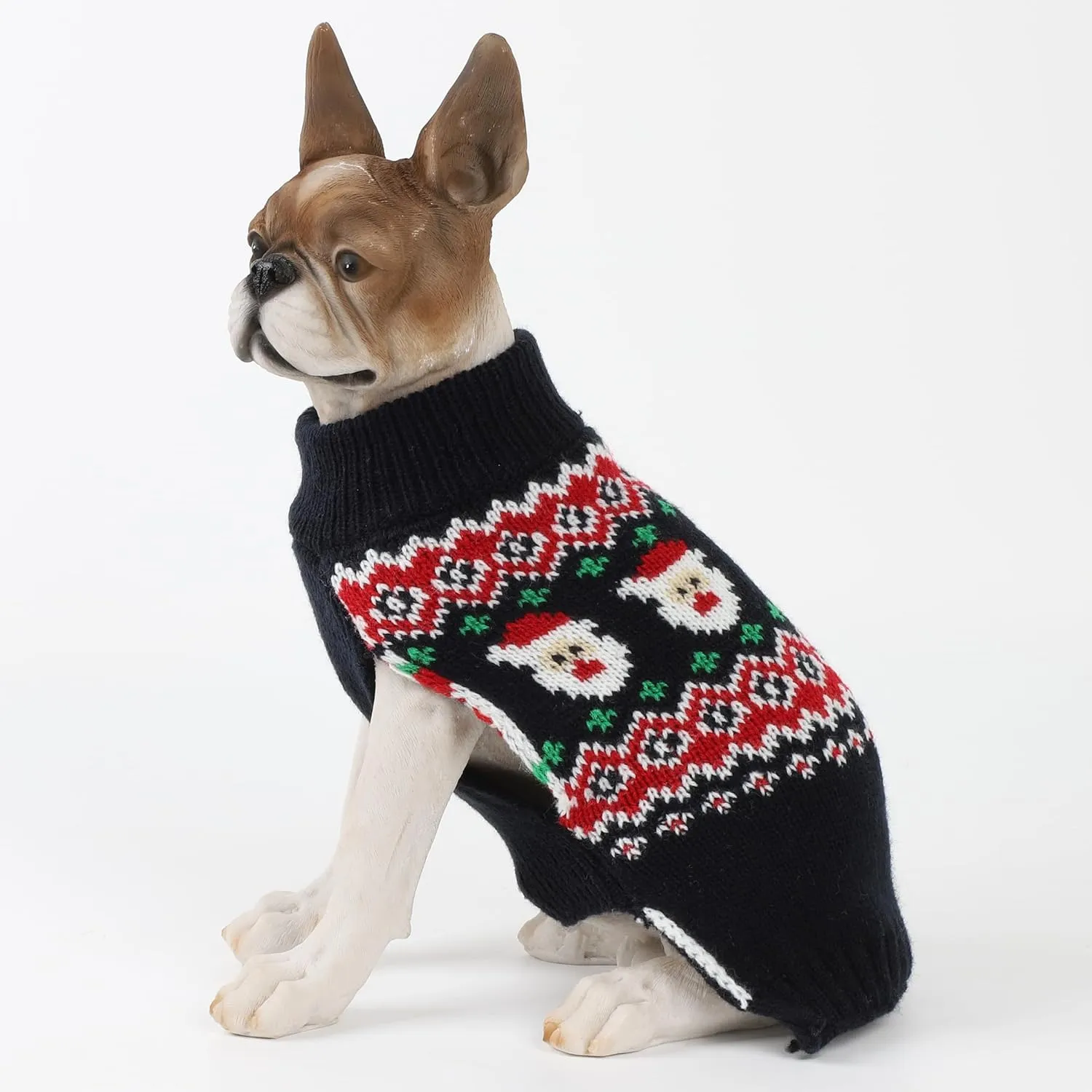 HAPEE Dog Xmas Sweaters, Cat & Puppy Clothes, Navy Santa Ugly Christmas Sweaters