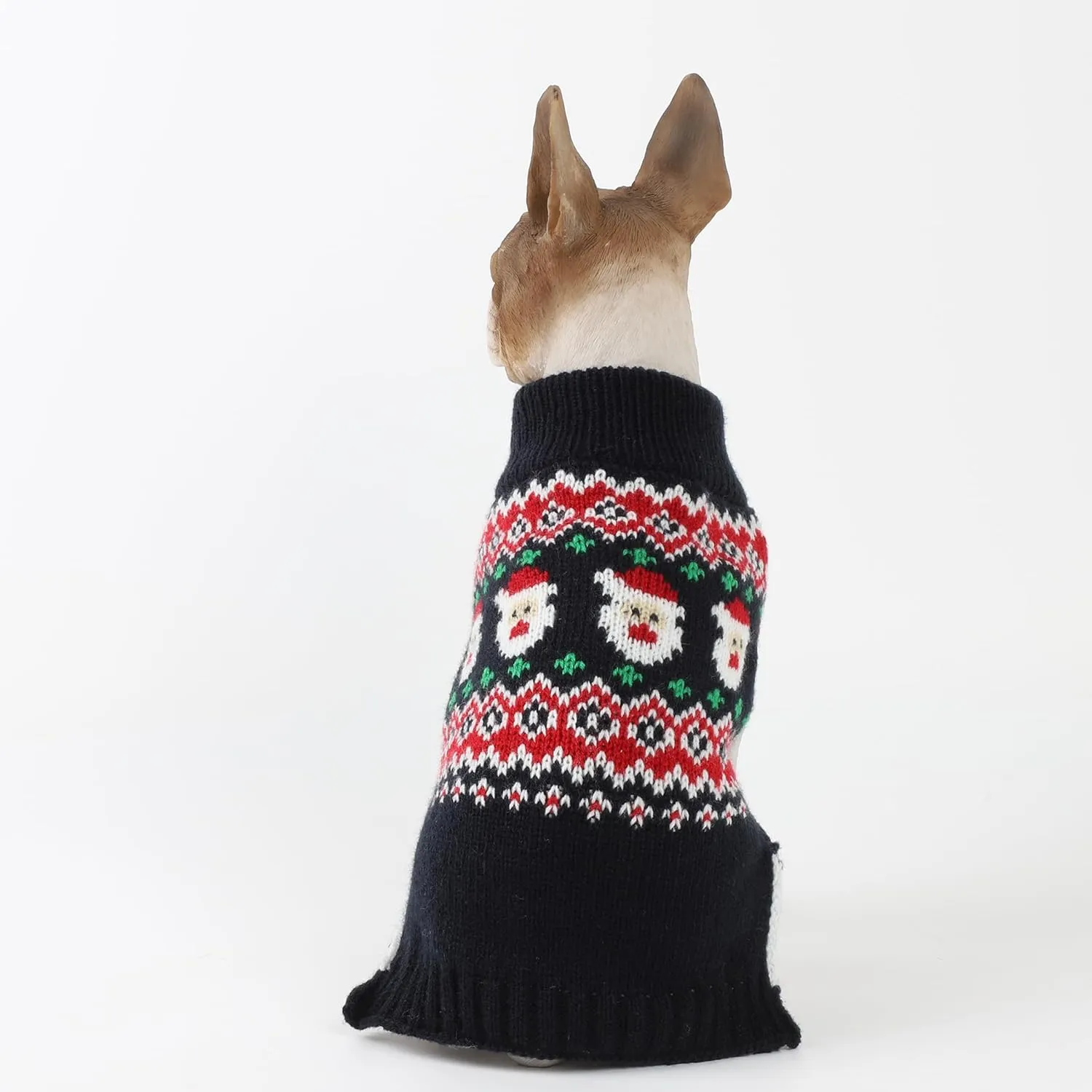 HAPEE Dog Xmas Sweaters, Cat & Puppy Clothes, Navy Santa Ugly Christmas Sweaters