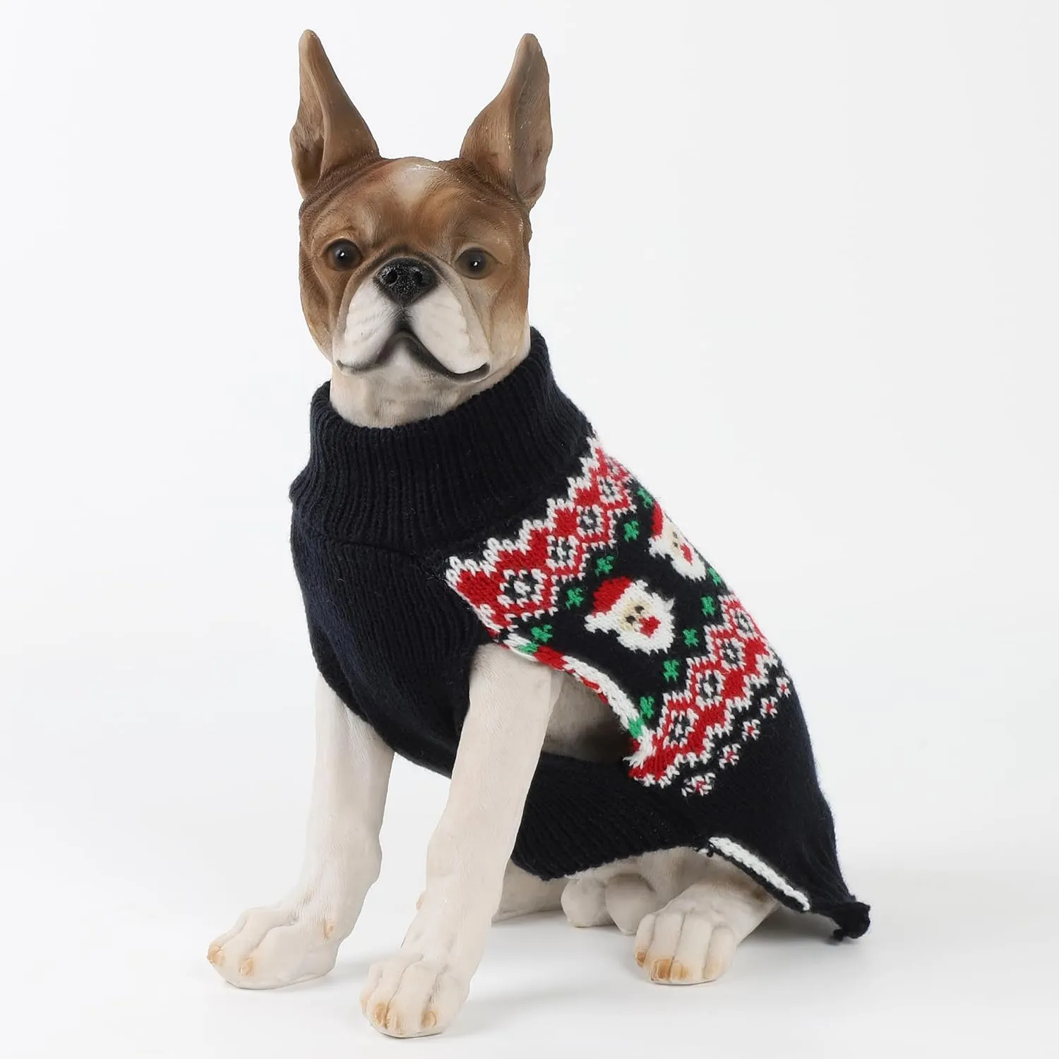 HAPEE Dog Xmas Sweaters, Cat & Puppy Clothes, Navy Santa Ugly Christmas Sweaters