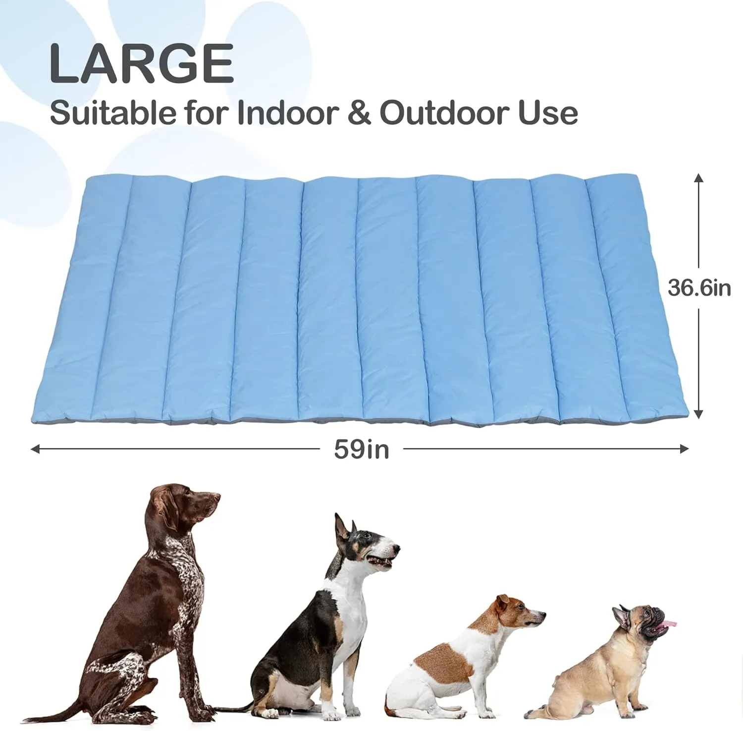 Heeyoo Outdoor Dog Bed, Water Proof Camping Dog Bed, Machine Washable and Portable Travel Dog Bed, Foldable Outdoor Pet Bed for Small, Medium, and Large Dogs, Outdoor Dog Mat