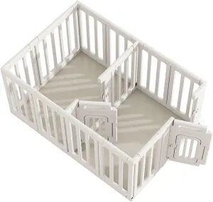 Indoor Portable Playpen, Heavy Duty Open Cage, Vented White Safe, Easy to Assemble, Suitable for Most Pets Indoor/Outdoor (226 * 93cm)