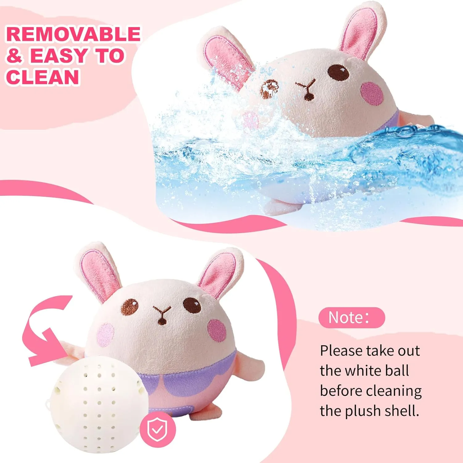 Interactive Dog Toys, Remote Control Dog Toy, Rechargeable Motion Activated Dog Toy, Moving Toys for Large Dogs, Talking Squeaky Music Active Moving Pet Plush Toy to Keep Them Busy (Purple Bunny)