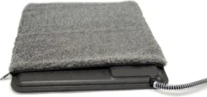 K&H Pet Products Extreme Weather Kitty Pad / Small Lectro-Kennel Outdoor Heated Pad Replacement Cover, Zipper Closure, Soft & Breathable - 18.5 X 12.5in Gray Fleece (Heated Pads Sold Separately)