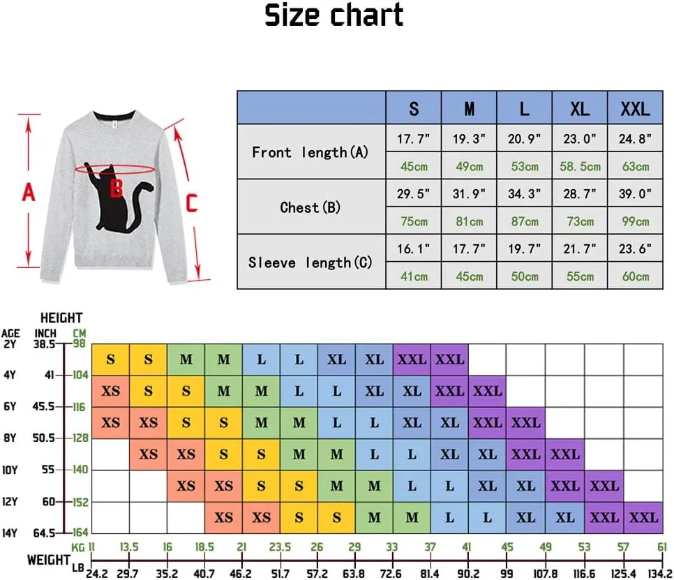 Kid Nation Girls Sweaters Cotton Cute Kids Sweater Crew Neck Holiday Pullover