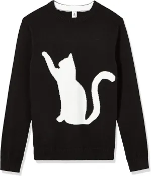Kid Nation Girls Sweaters Cotton Cute Kids Sweater Crew Neck Holiday Pullover