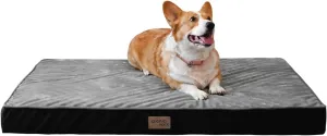 KINGROCK Orthopedic Dog Bed for Crate with Egg Crate FoamMedium Size Dog Waterproof Dog Beds Removable Washable Cover Egg-Pet Mat with Anti-Slip Bottom