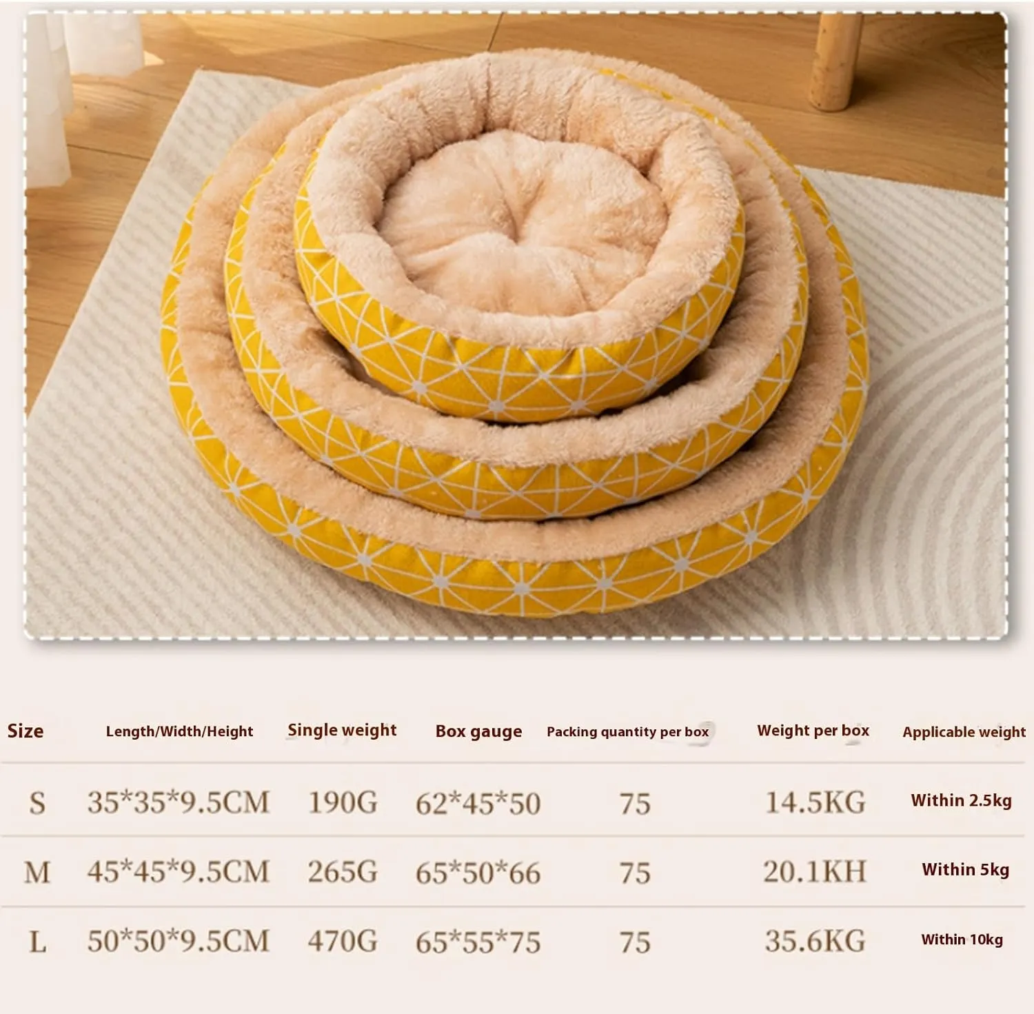 Kitten Bed PP Cotton Pet Round Lamb Velvet Bed Keep Warm Comfortable ,Round Donut Cat and Dog Plush Cushion Bed Washable Small Pet Bed,Self-Warming Anti Anxiety Round Fluffy Plush Cat Beds.,M,Blue