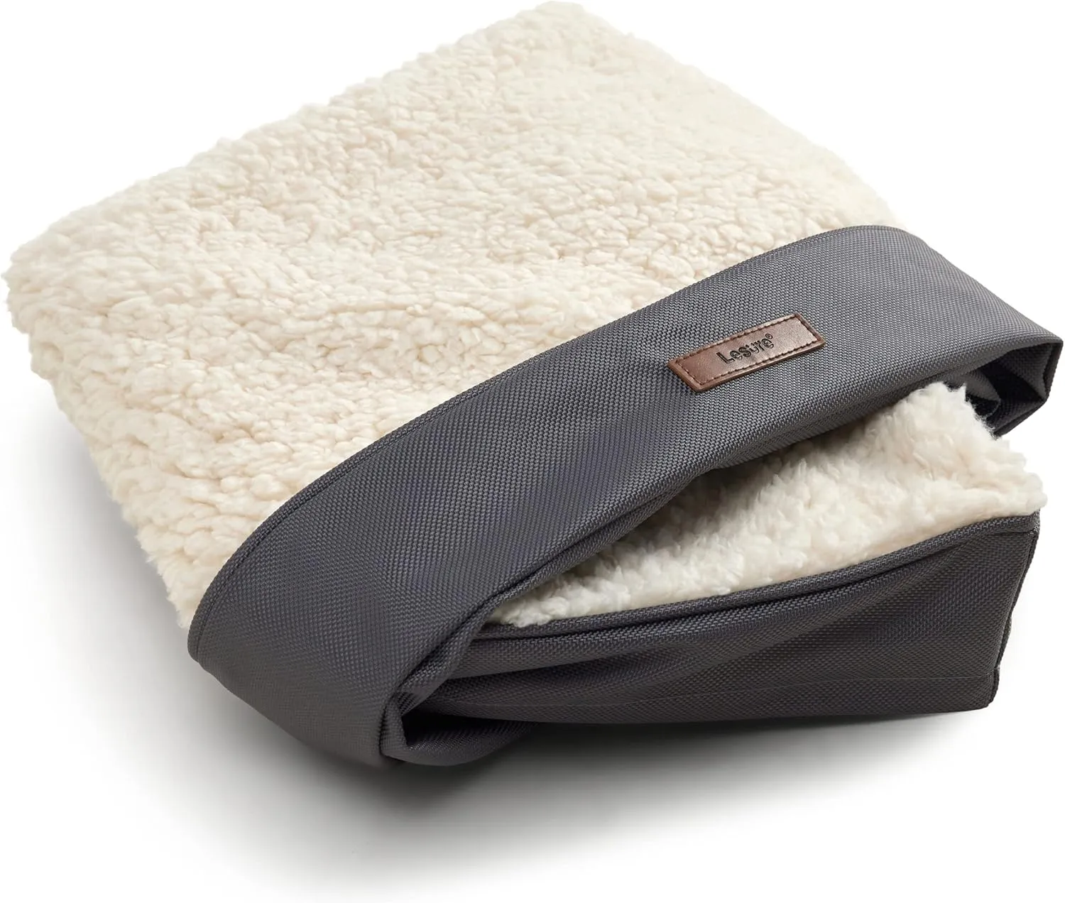 Lesure Dog Bed Cover Extra Large Washable Replacement Cover for Orthopedic Pet Mat 44x32x3 Inches, Grey