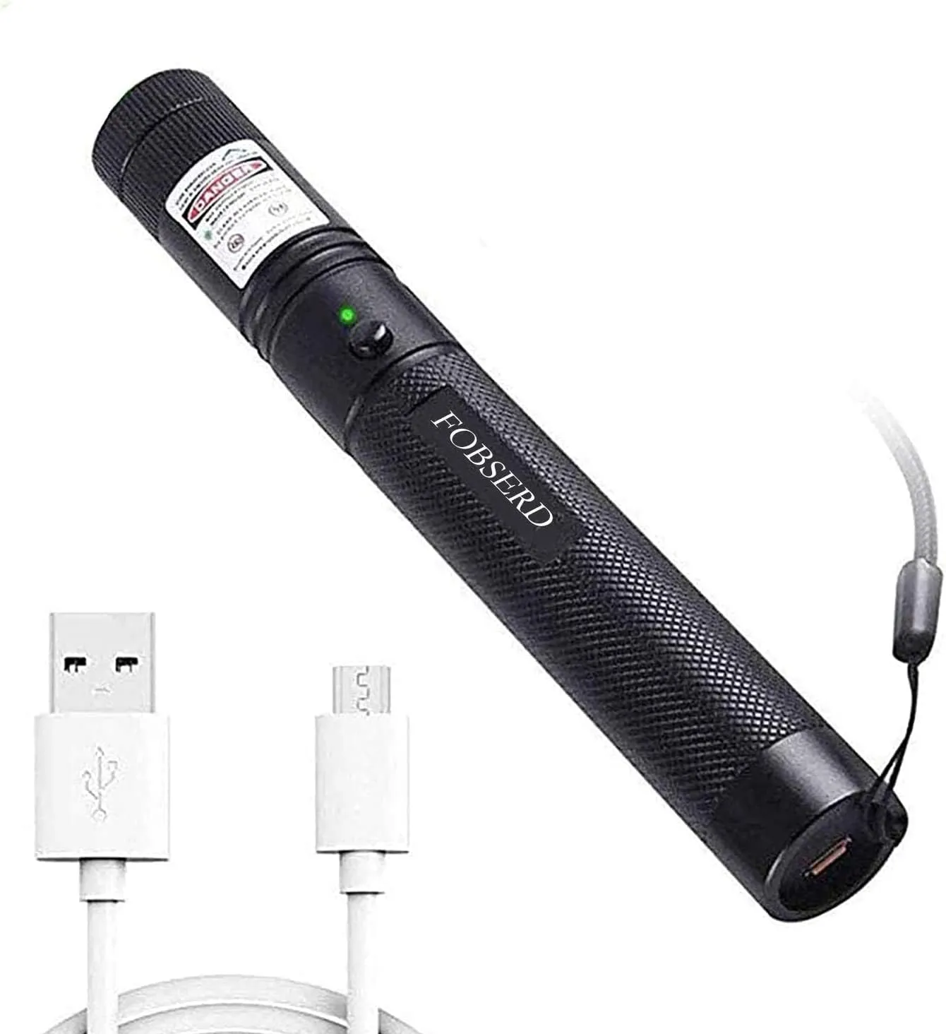 Long Range Green Laser Pointer Beam with USB Charging, Presentation Remotes for Indoor Meetings, Presentation, Cat Toys and Outdoor Adventures