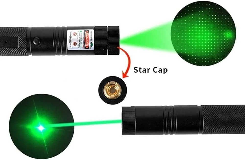 Long Range Green Laser Pointer Beam with USB Charging, Presentation Remotes for Indoor Meetings, Presentation, Interactive Toys for Indoor Dogs Cats