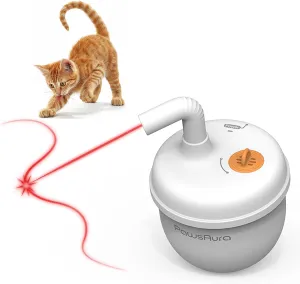 MayMaw Automatic Cat Laser Toy - Rechargeable Interactive Cat Toy with Tumbler Design, 360 Random Motion, 3 Speed Modes & Catnip, Best Gift for Bored Indoor Cats & Kittens