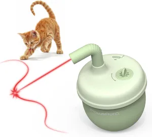 MayMaw Automatic Cat Laser Toy - Rechargeable Interactive Cat Toy with Tumbler Design, 360 Random Motion, 4 Speed Modes & Catnip, Best Gift for Bored Indoor Cats & Kittens