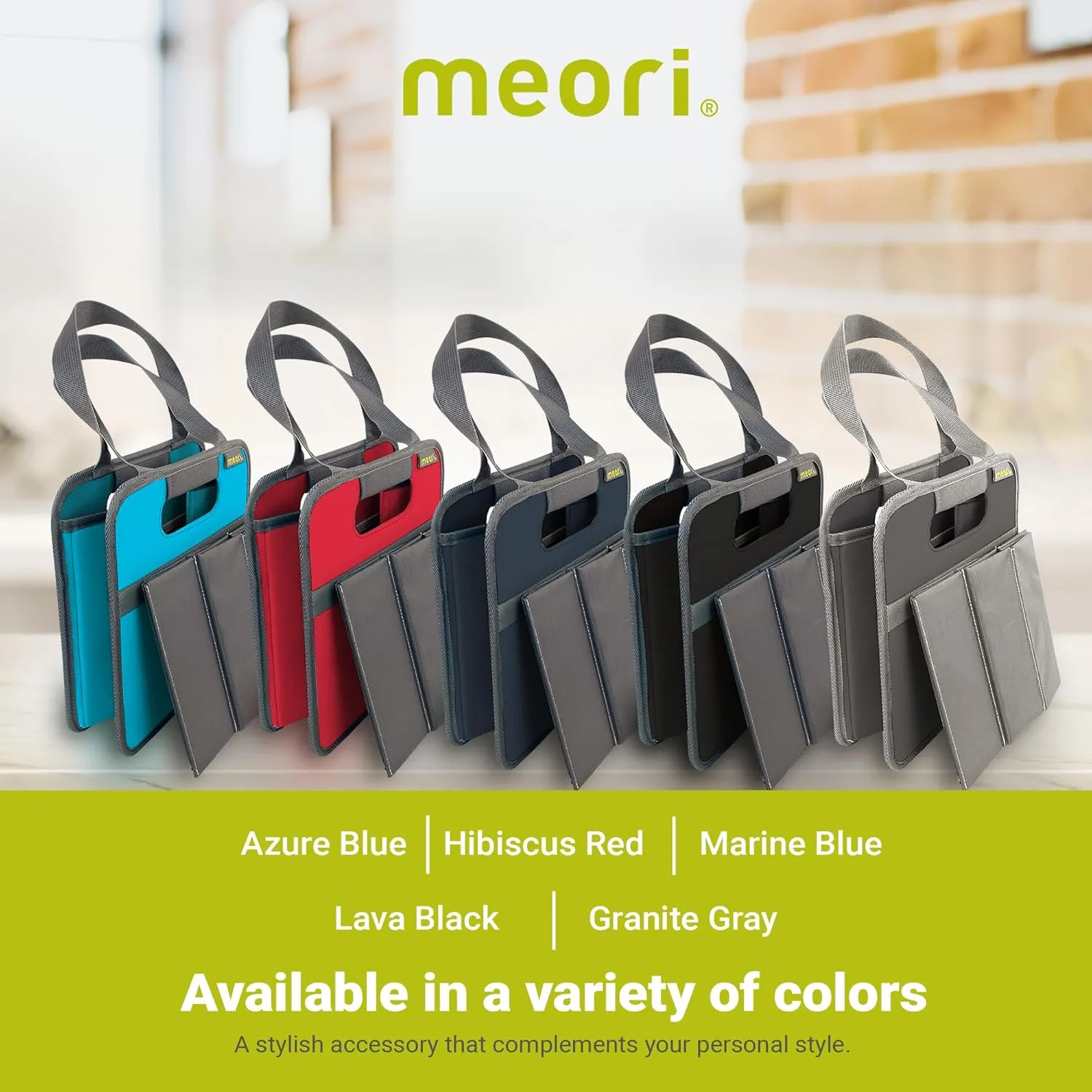 meori Foldable 6 Bottle Wine Tote Liquor Spirits Tastings Grocery Shopping Glass Dividers Travel Hostess Gift, granite grey (A100764)