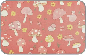 Mushroom Country Style Valentine Summer Dog Cooling mat Gel Self Cooling Outdoor cat Bed for Cat's Outdoor Unique Mantas fras para Perros M