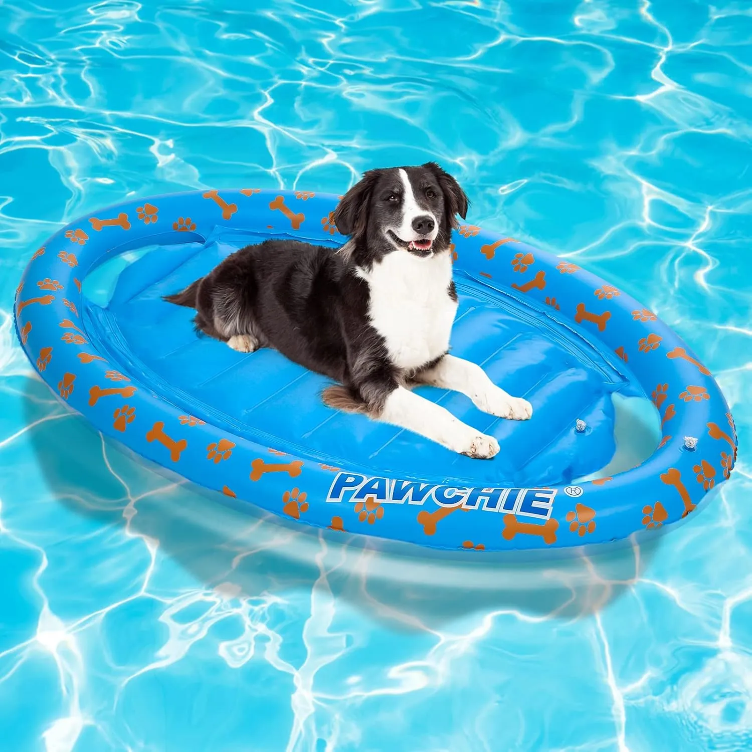PAWCHIE Dog Pool Float - Inflatable Rafts, Inflatable Ride-ons for Pets Kids Summer Outdoor Water Games, Swimming Pool Water Toy